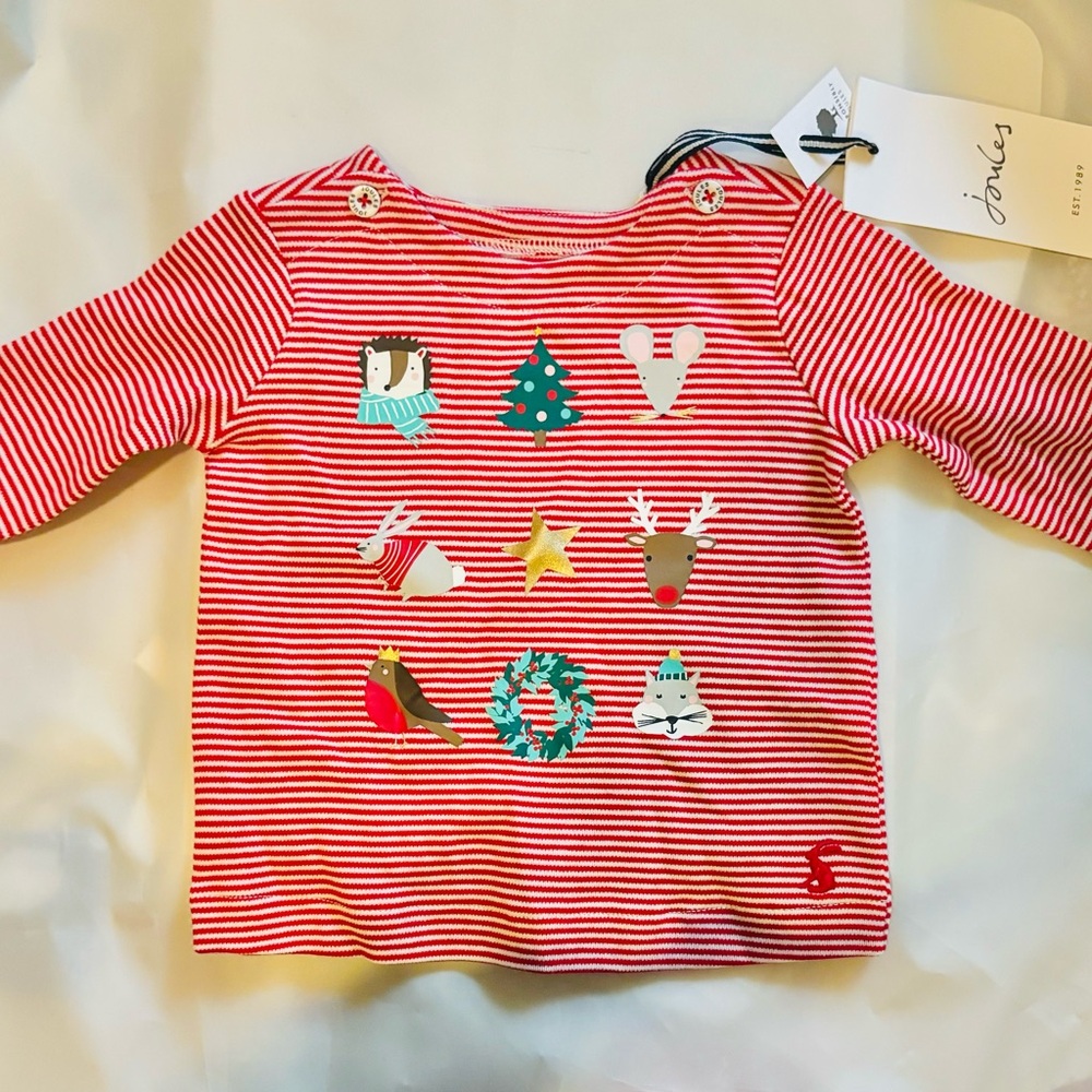 Joules Baby Festive Long Sleeve Shirt - 3-6 months